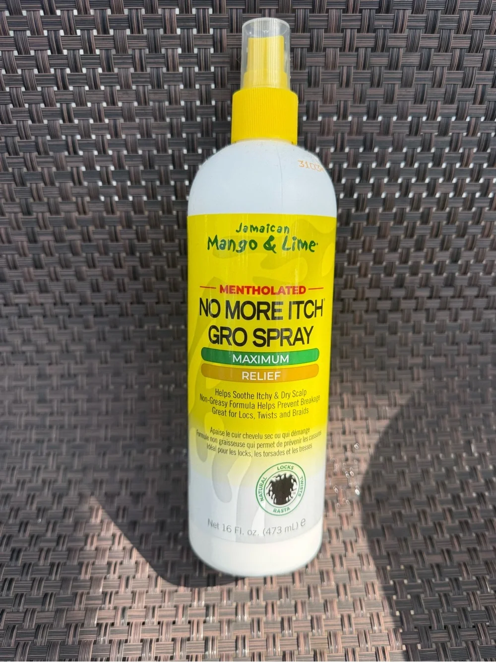 [JAMAICAN MANGO & LIME] MENTHOLATED MAXIMUM RELIEF NO MORE ITCH GRO SPRAY 16OZ
